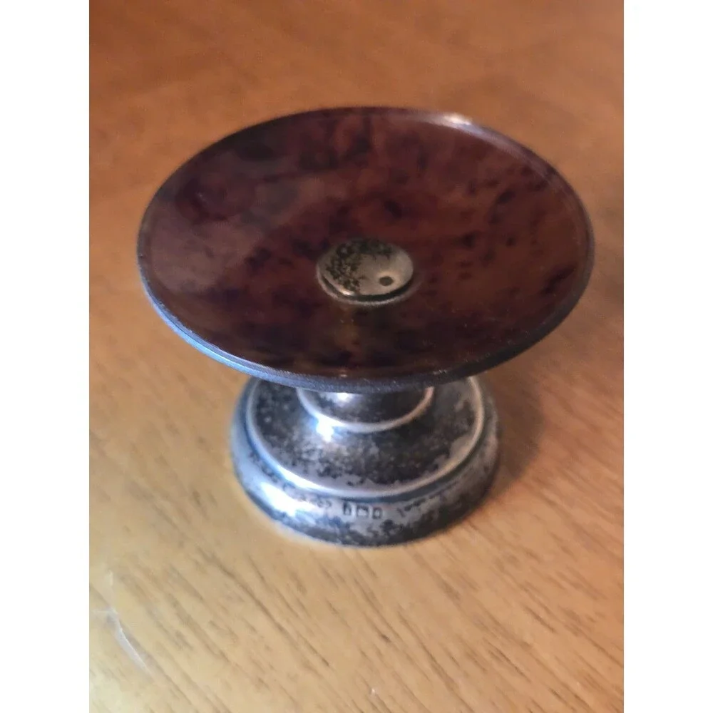 Antique 1904 Sterling Silver Pedestal Trinket Dish London Robert Pringle Sons